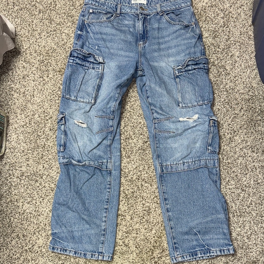 Garage Women's Light Blue Cargo Jeans